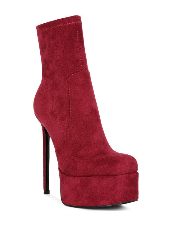 Clubbing High Heeled Microfiber Ankle Boot
